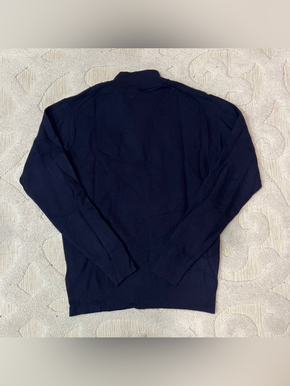 Peter Millar Sweater Mens Medium Navy Blue 1/4 Quarter Zip Cashmere Silk Crown - Picture 5 of 11